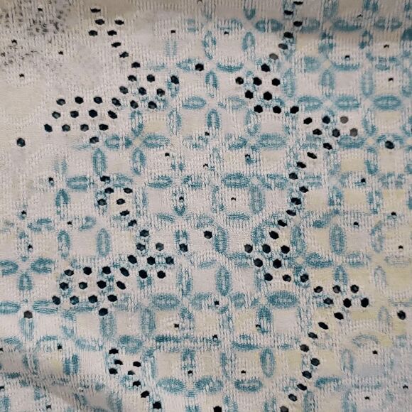 Dana Buchman Womens Blue Yellow Pinhole Asymmetric Hem Shift Midi Dress Size XL - Picture 8 of 8